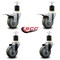 Service Caster 3.5'' Gray Poly Swivel 1-7/8'' Expanding Stem Caster Set 2 Total Lock Brakes, 4PK SCC-EXTTL20S3514-PPUB-2-S-2-178 - alternate 4